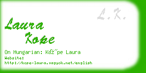 laura kope business card